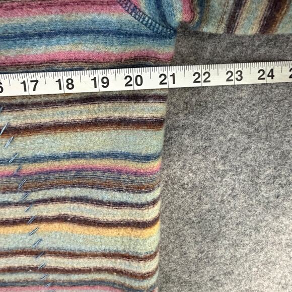 Vintage CLC Wool Sweater Jacket M Rainbow Stripe Shawl Collar Eclectic Boho - Picture 7 of 14